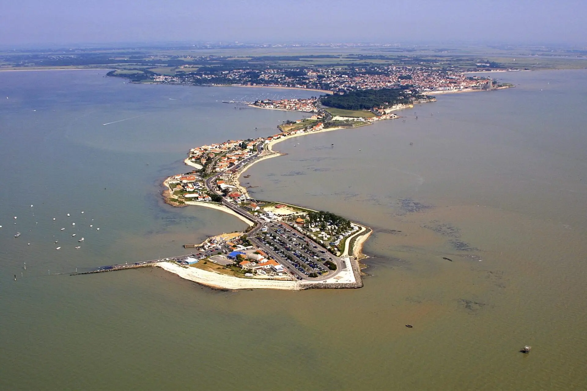 Photo de la pointe de la Fumée vue du ciel